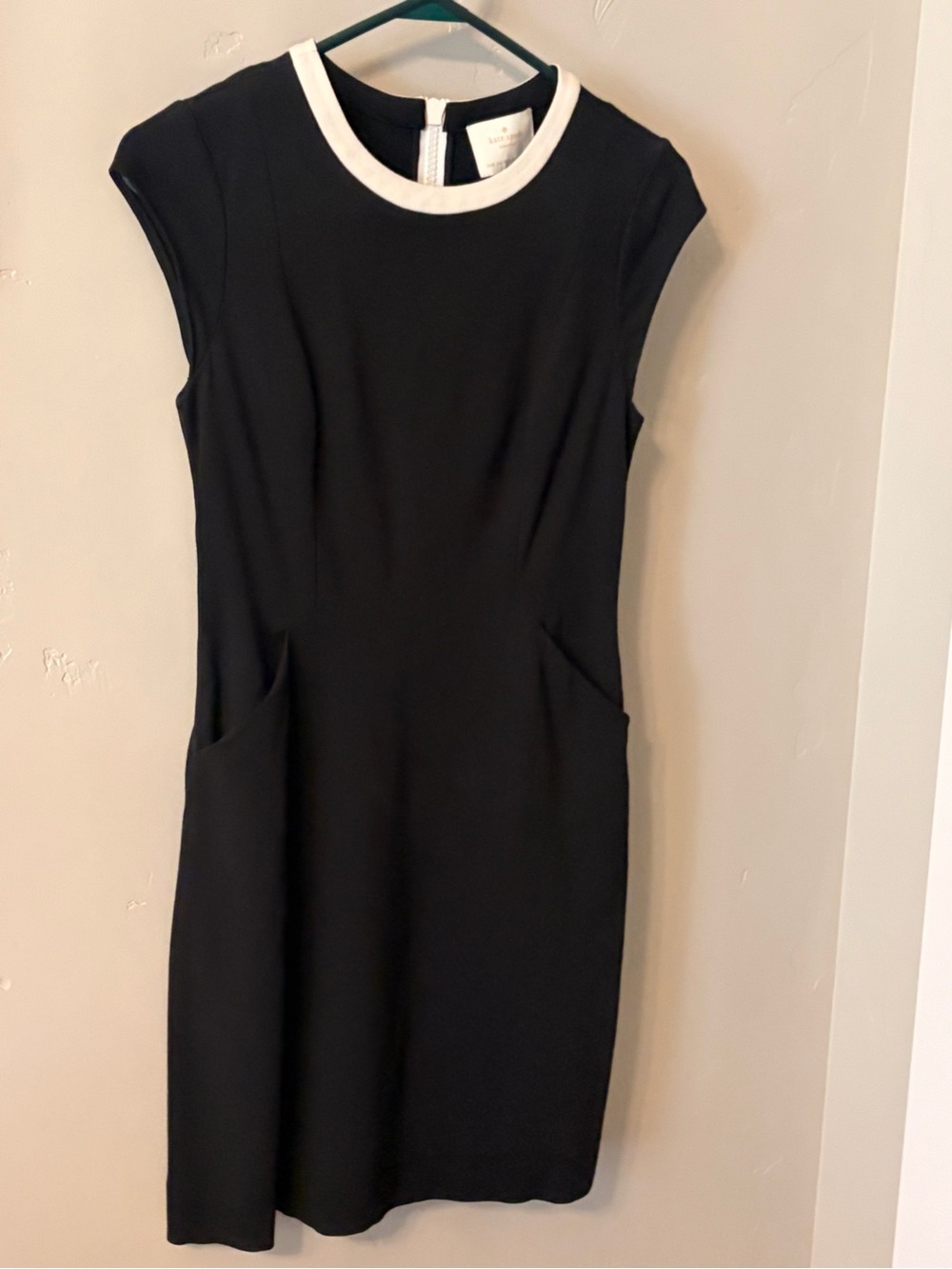 kate spade Black Midi Dress with White Collar